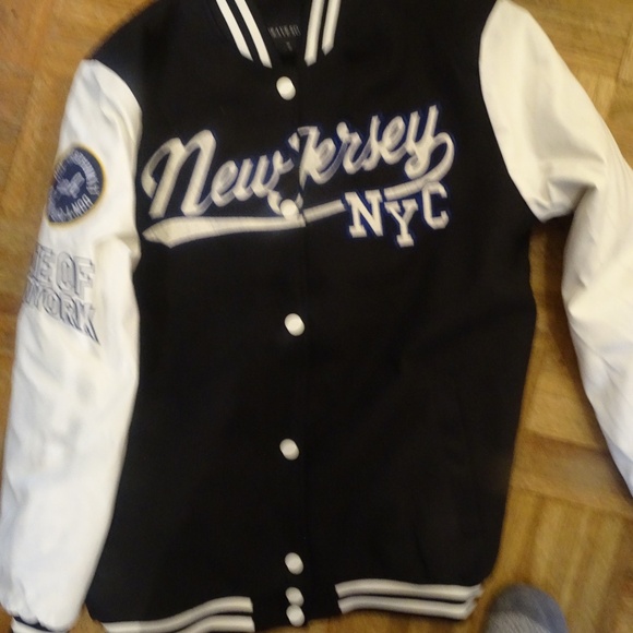 NWT BRAVE SOUL New Jersey BOMBER JACKET - Picture 1 of 4